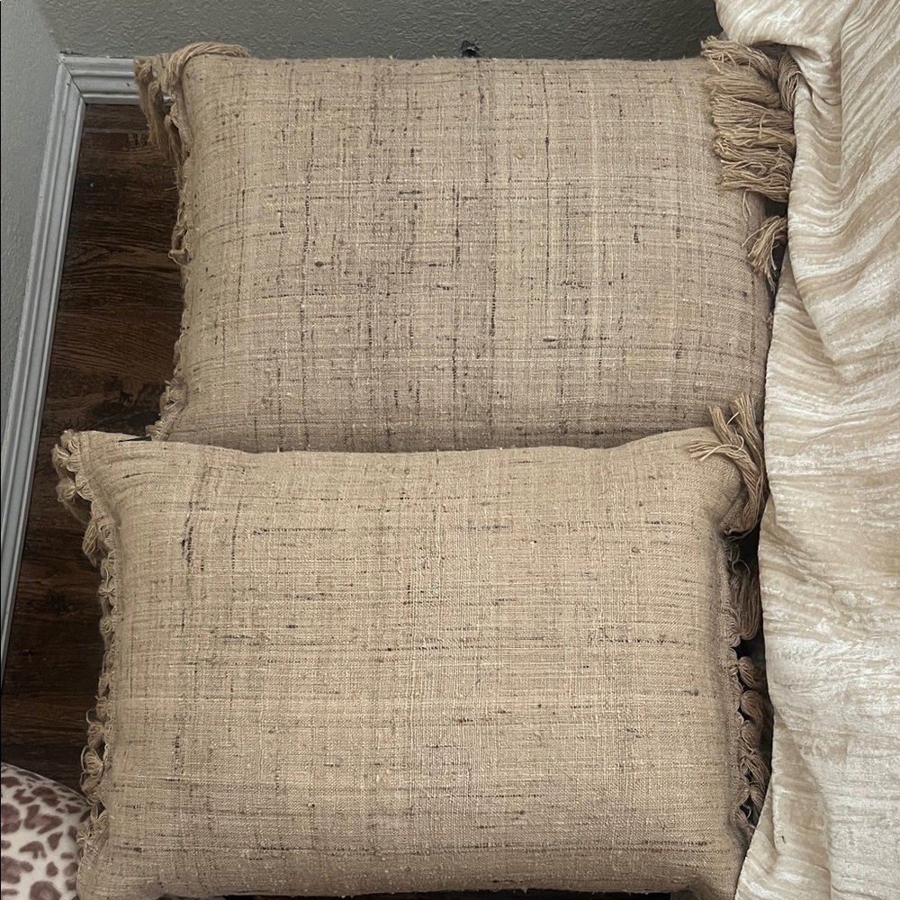 Ralph Lauren Textured Beige Accent Pillows